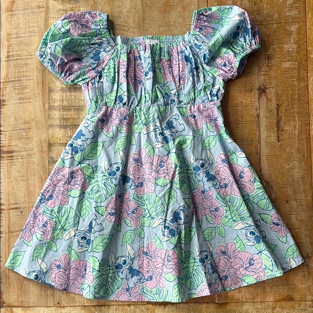 NWOT Disney Stitch Floral Dress S(6/7)